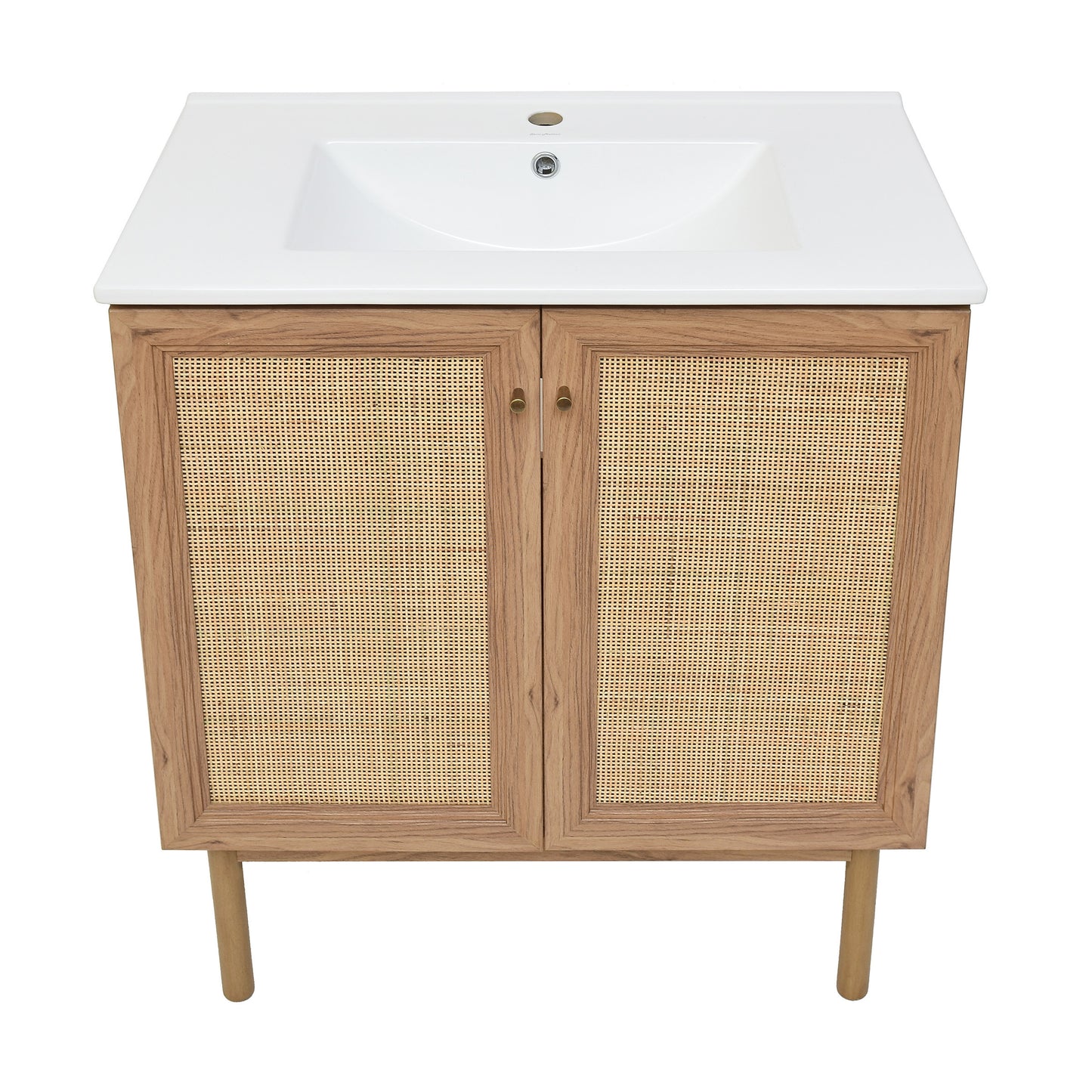 Swiss Madison, Classe 30" Freestanding Bathroom Vanity in Golden Oak with Sink Top
