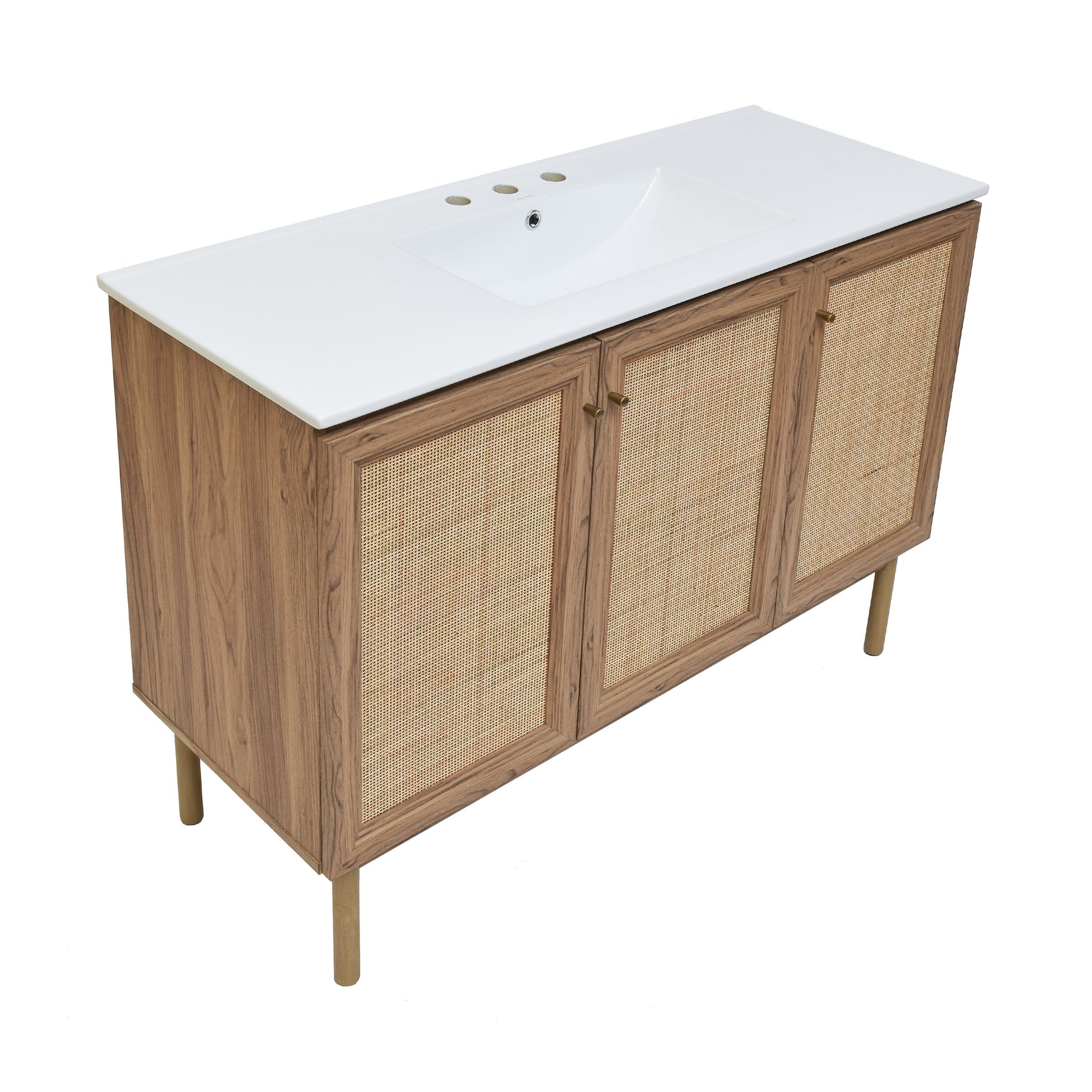 Swiss Madison Classe 48-inch freestanding bathroom vanity in Golden Oak — view 2