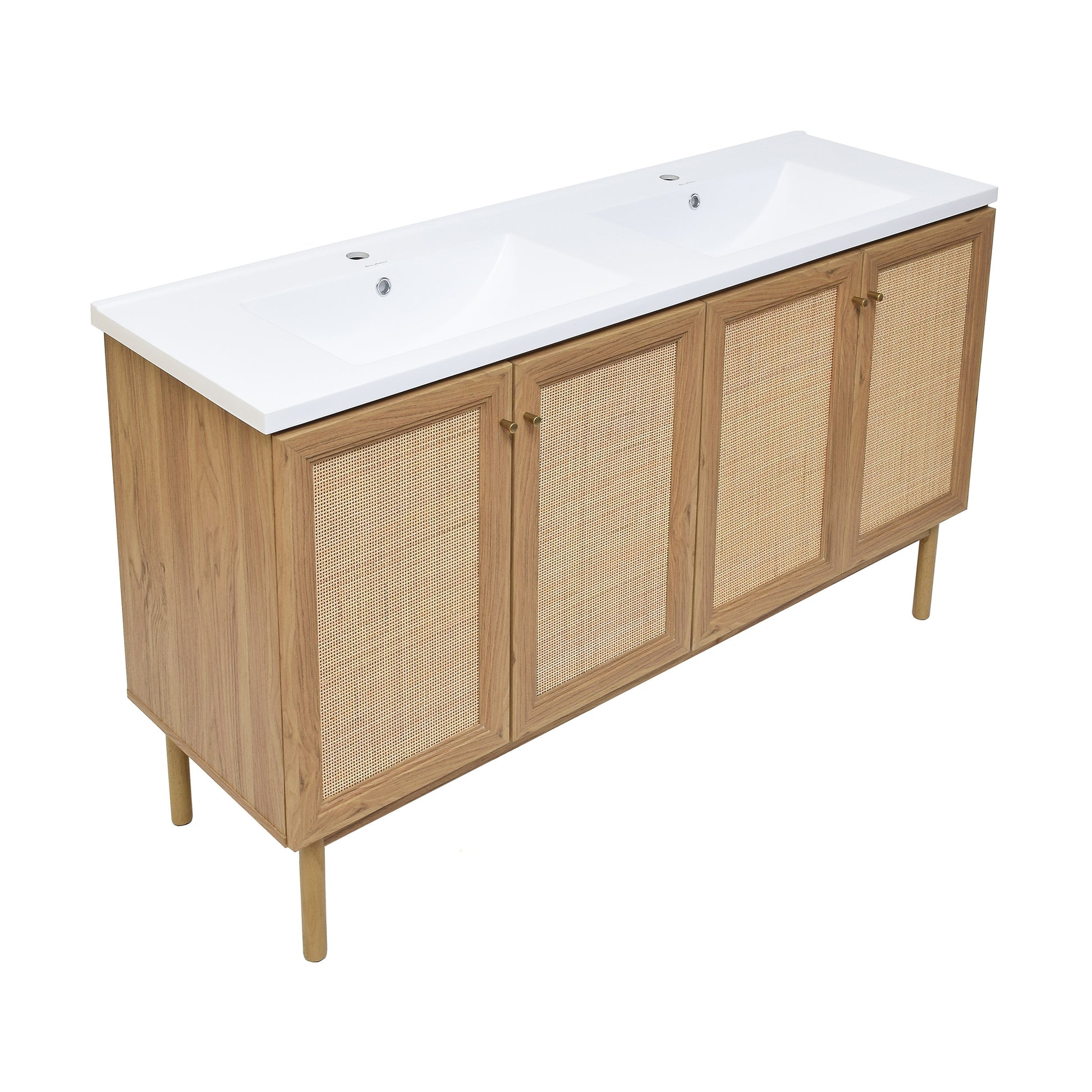 Swiss Madison Classe 60-inch freestanding bathroom vanity in Golden Oak — view 8