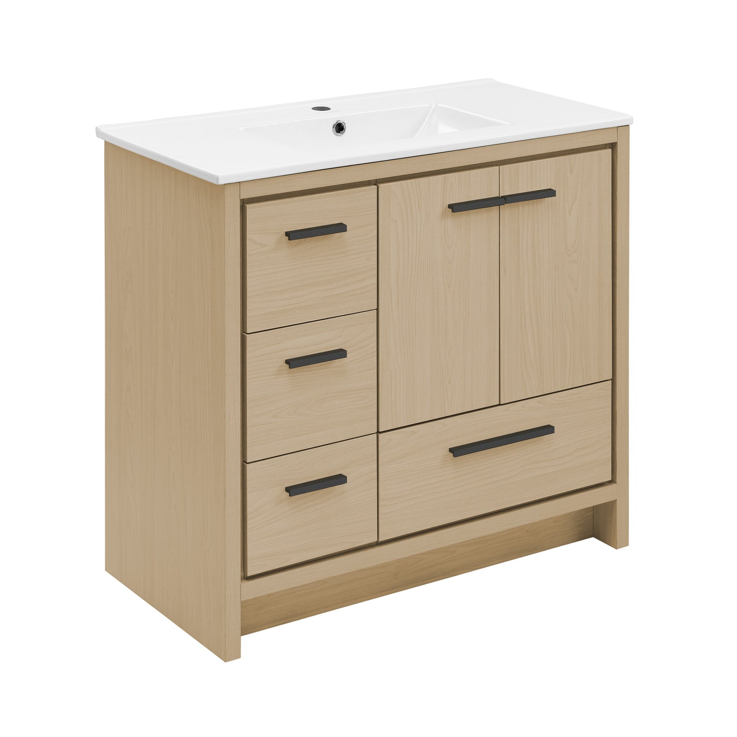 Swiss Madison Virage 36-inch freestanding bathroom vanity in Natural Oak — view 8