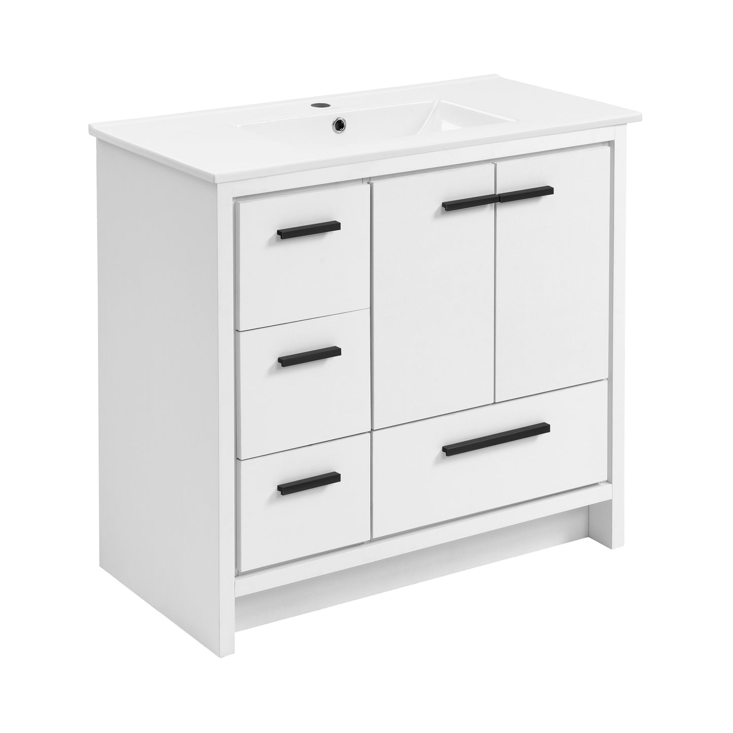 Swiss Madison, Virage 36 Freestanding, Bathroom Vanity in White