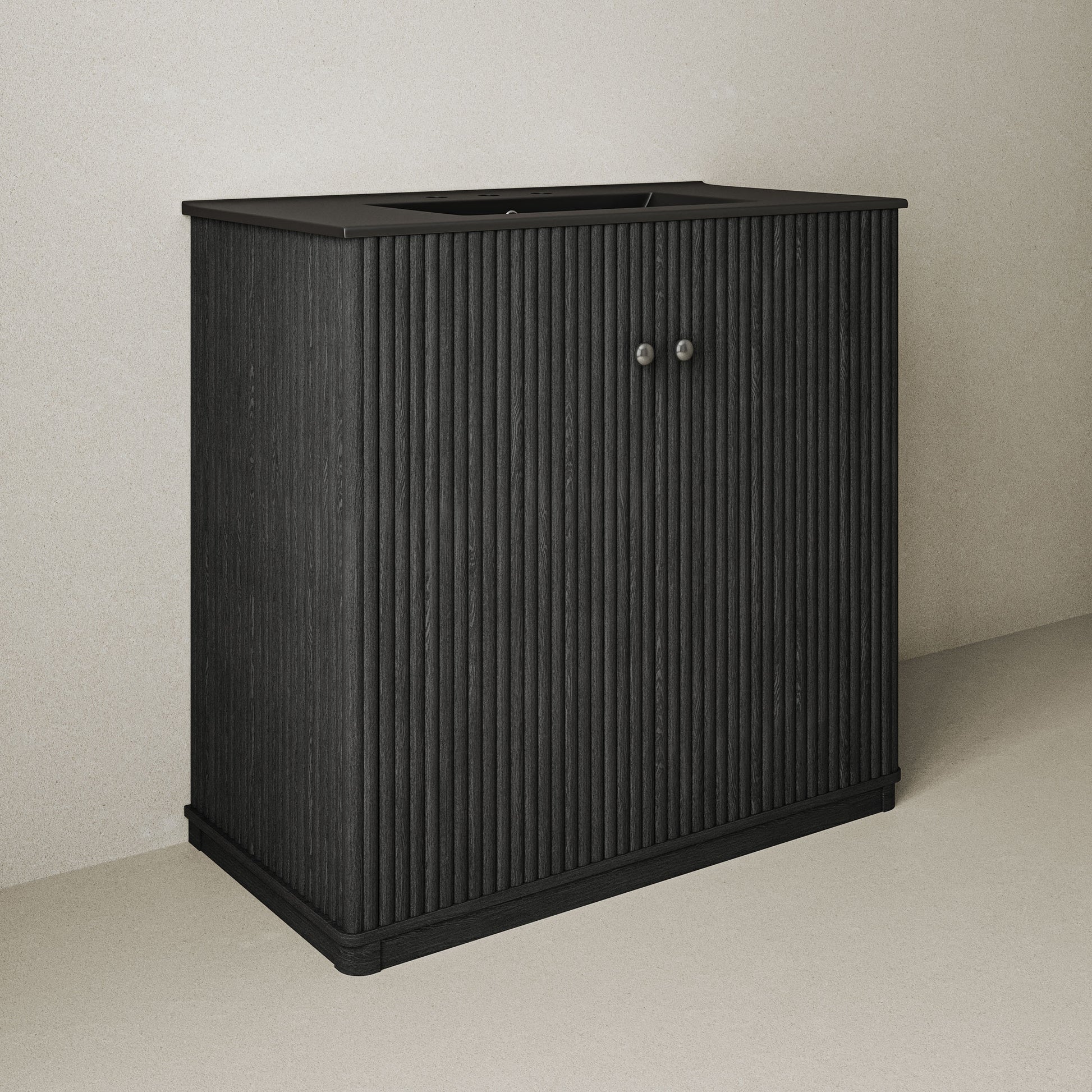 Swiss Madison Lafayette 36-inch freestanding bathroom vanity in Black Oak — view 2
