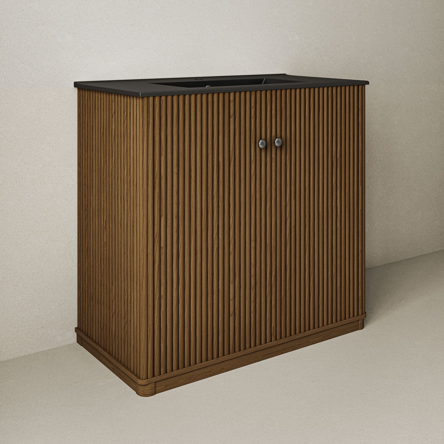 Swiss Madison Lafayette 36-inch freestanding bathroom vanity in Brown Oak — view 2