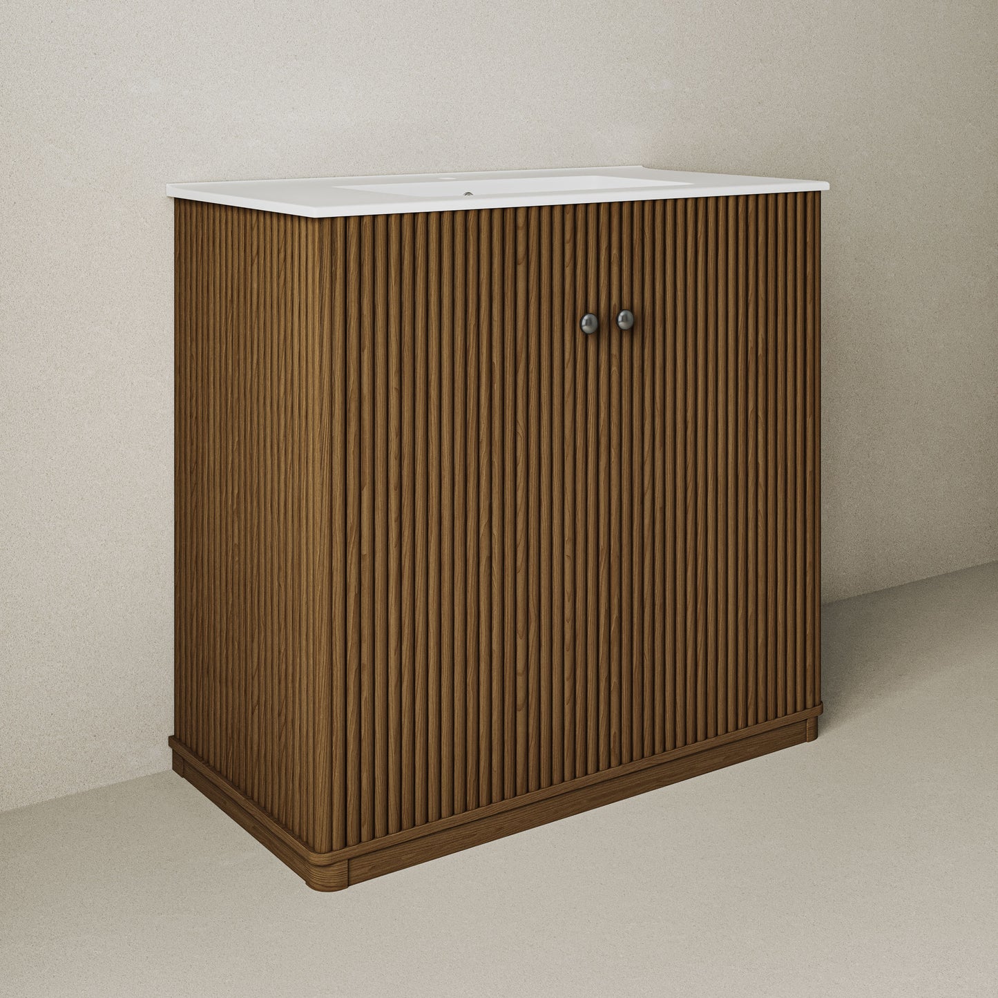 Swiss Madison, Lafayette 36" Bathroom Vanity in Brown Oak