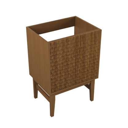Swiss Madison, Bosse 24" Freestanding Bathroom Vanity Cabinet without Top in Brown Oak