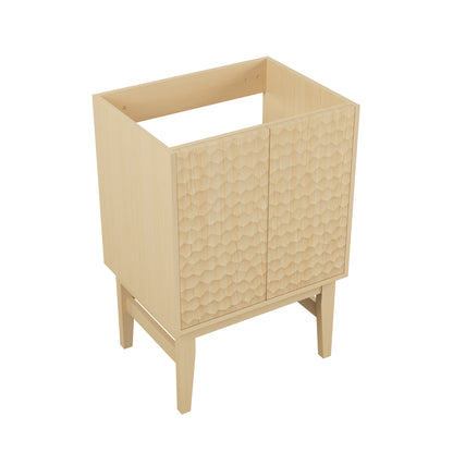 Swiss Madison, Bosse 24" Freestanding Bathroom Vanity Cabinet without Top in Natural Oak