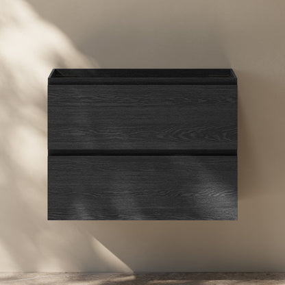 Swiss Madison, Liberte 30" Wall-Mounted Bathroom Vanity Cabinet without Top in Black Oak
