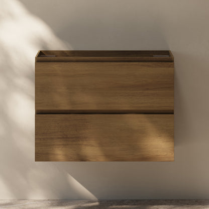 Swiss Madison, Liberte 30" Wall-Mounted Bathroom Vanity Cabinet without Top in Brown Oak