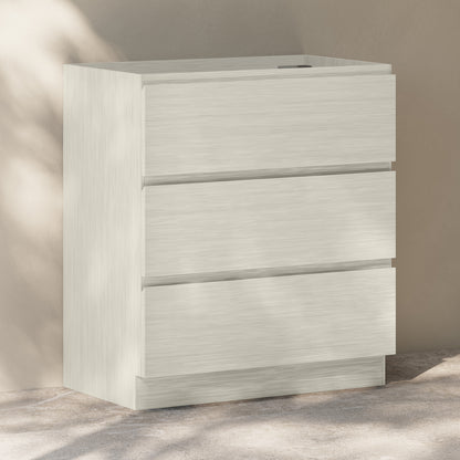 Swiss Madison, Liberte 30" Freestanding Bathroom Vanity Cabinet without Top in White Oak
