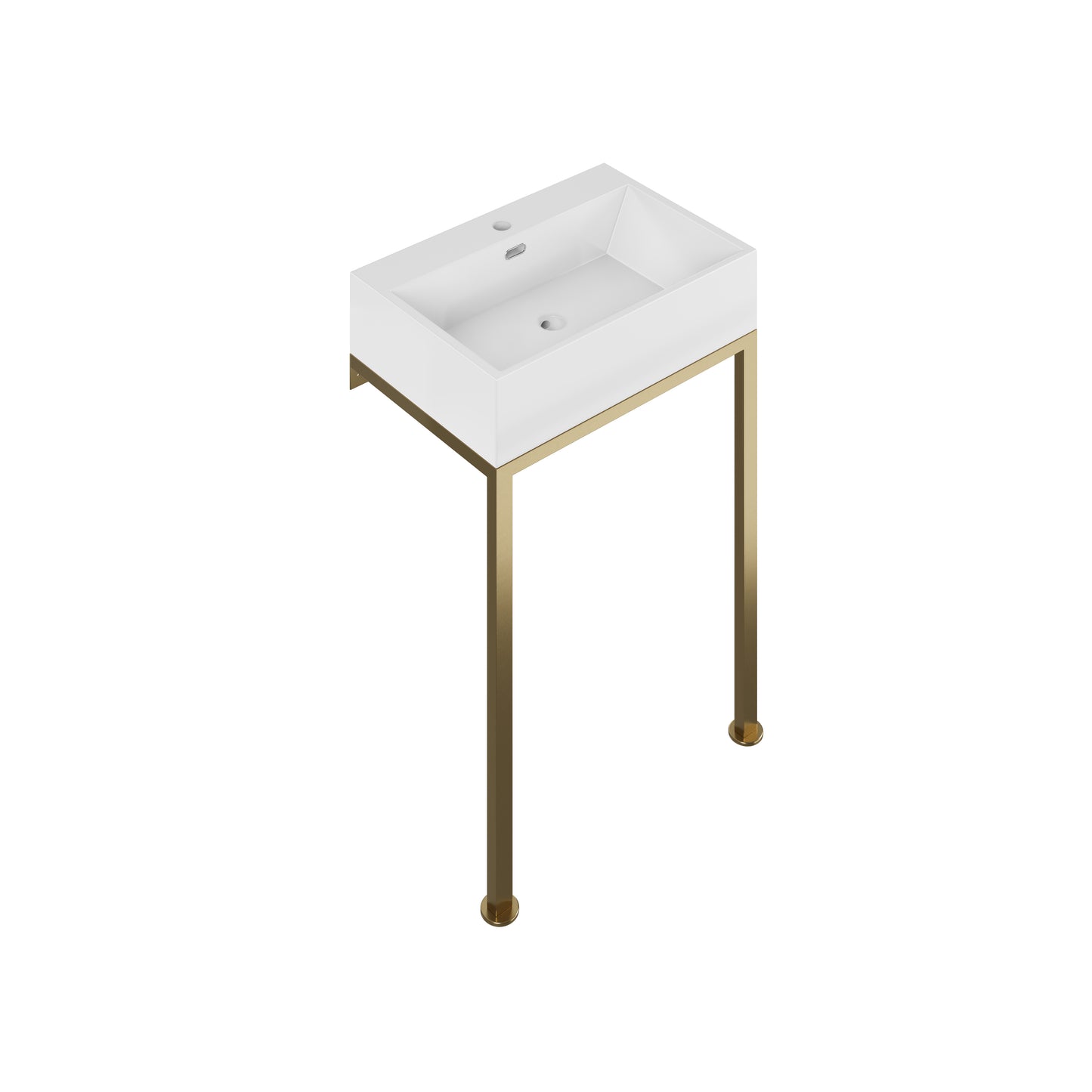 Swiss Madison, Concorde 24" Rectangle Console Sink with Brushed Gold Legs