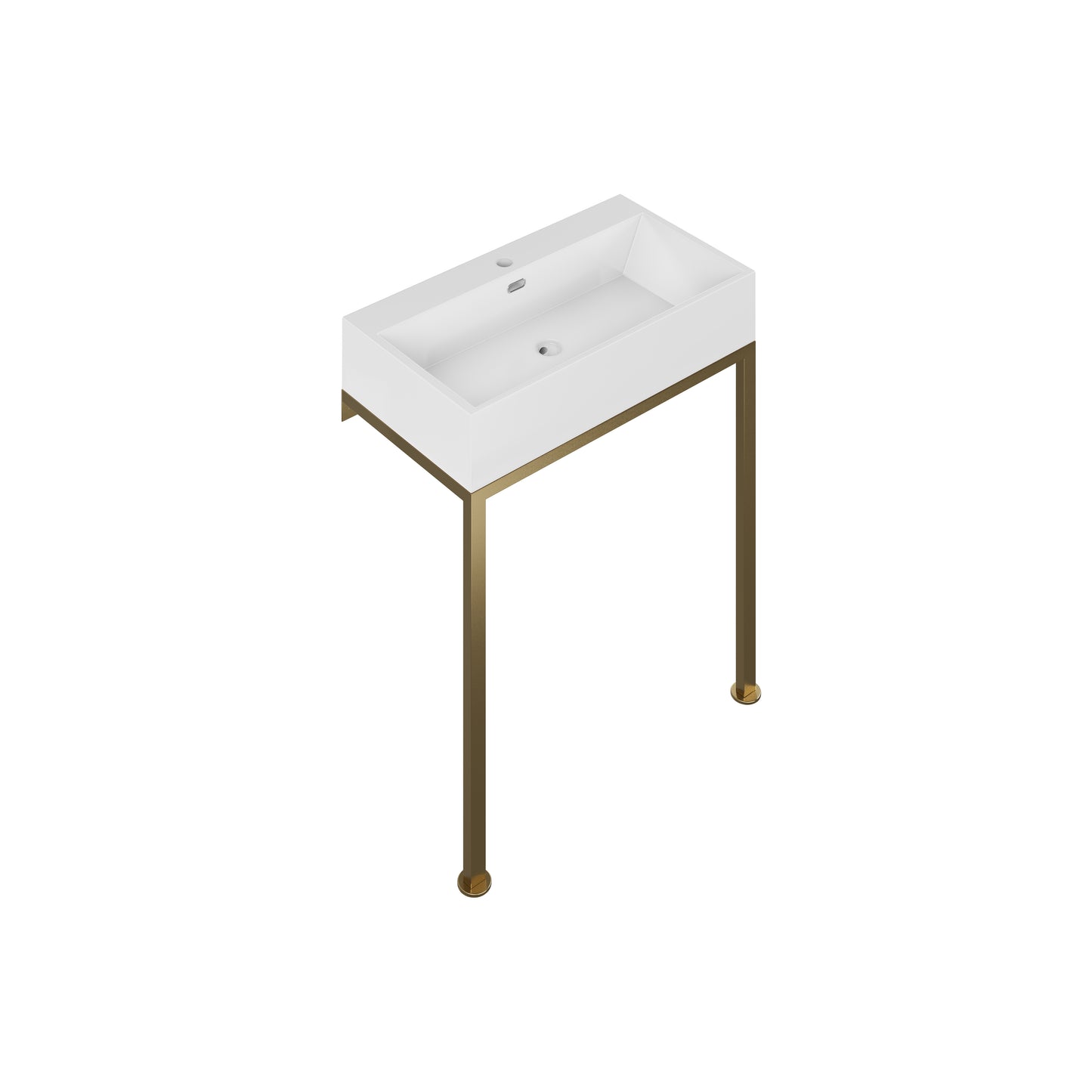 Swiss Madison, Concorde 30" Rectangle Console Sink with Brushed Gold Legs
