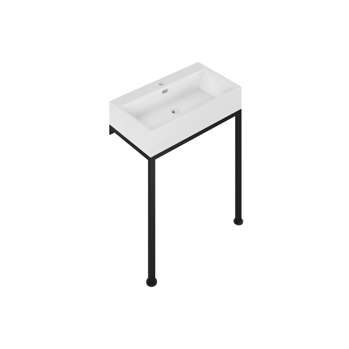 Swiss Madison, Concorde 30" Rectangle Console Sink with Matte Black Legs