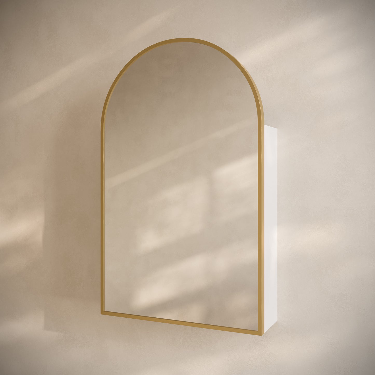 Swiss Madison, Porte 20 x 30 Arched Recessed/Wall Mount Medicine Cabinet with Mirror in Gold