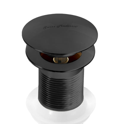 Swiss Madison, Residential Non-Overflow Pop Up Sink Drain 1.75 in Matte Black
