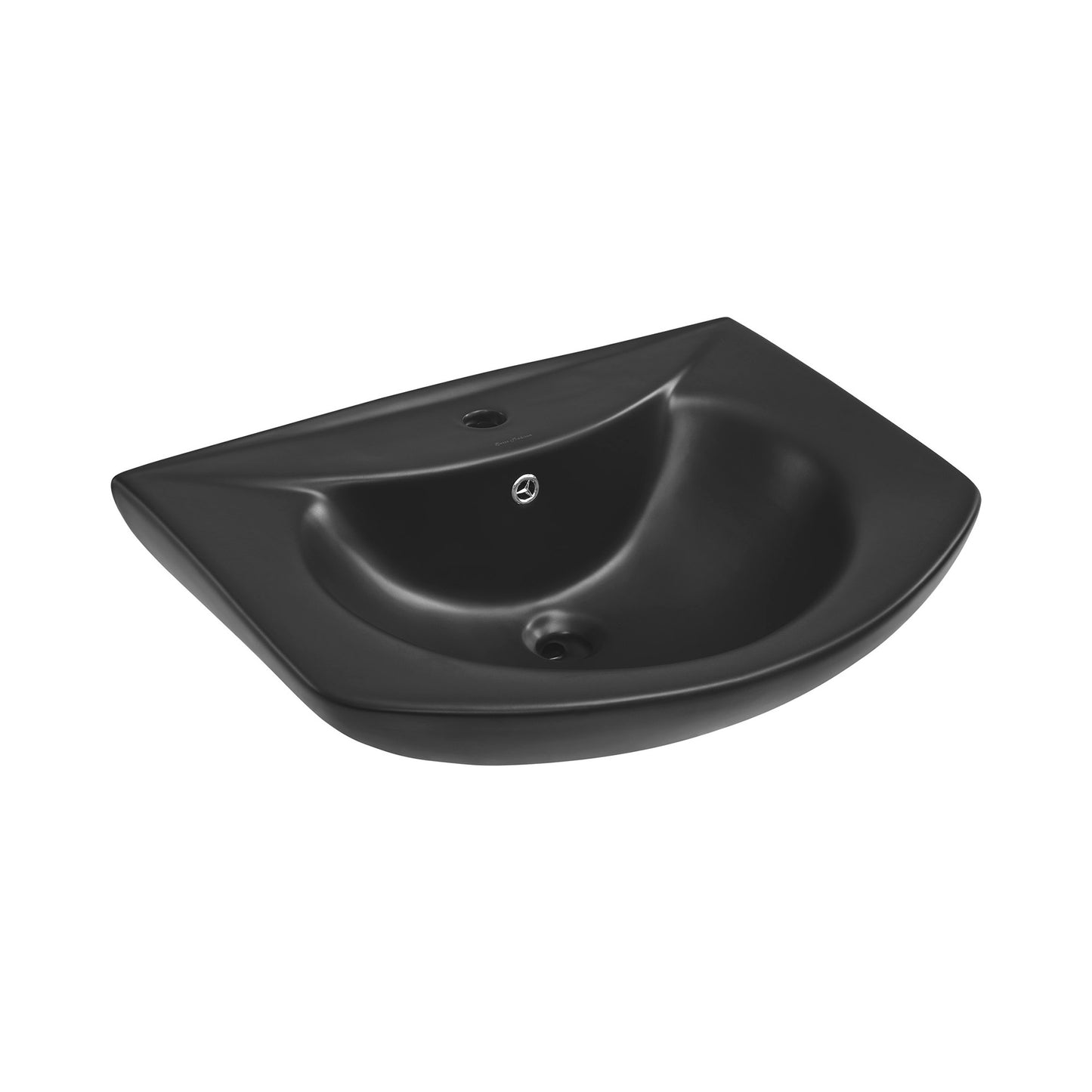 Swiss Madison, Chateau Two-Piece Round Pedestal Sink in Matte Black