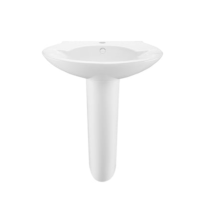 Swiss Madison, Plaisir Rounded Basin Pedestal Sink