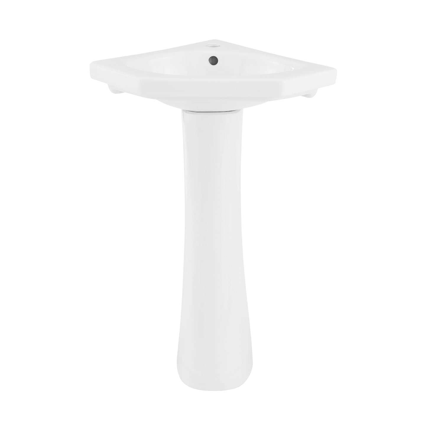 Swiss Madison, St.Tropez Corner Two-Piece Pedestal Sink