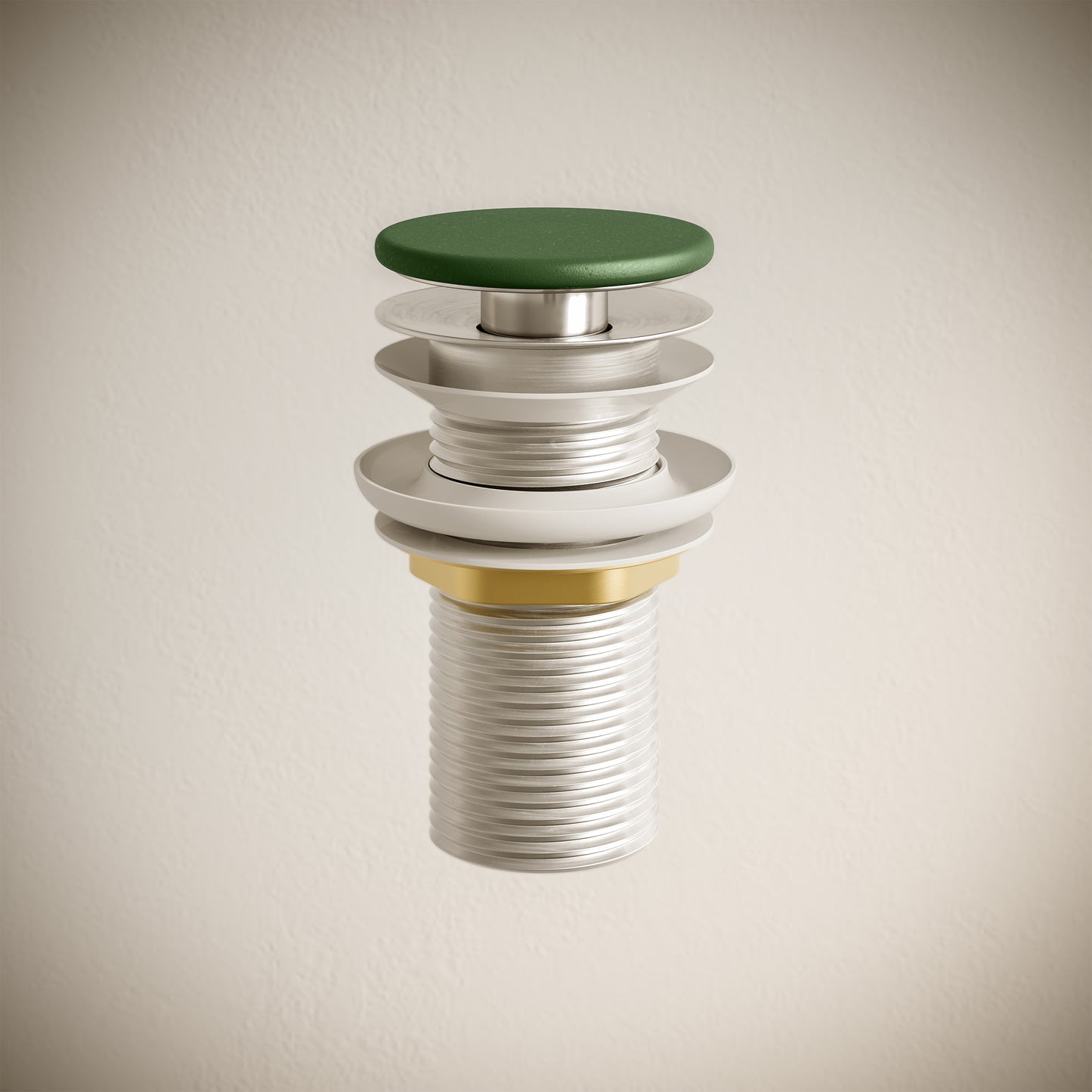 Swiss Madison, Lisse Concrete Bathroom Sink Non-Overflow Pop Up Drain in Matte Royal Green