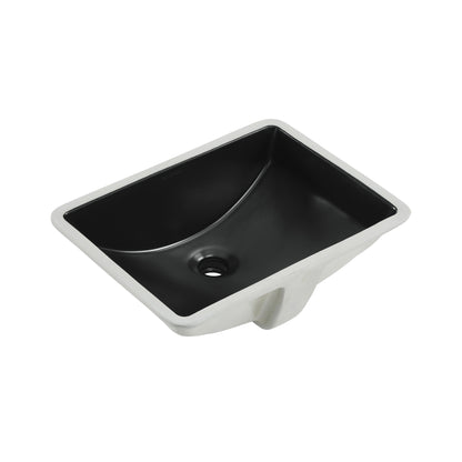Swiss Madison, Plaisir 22" Ceramic Undermount Bathroom Sink in Matte Black