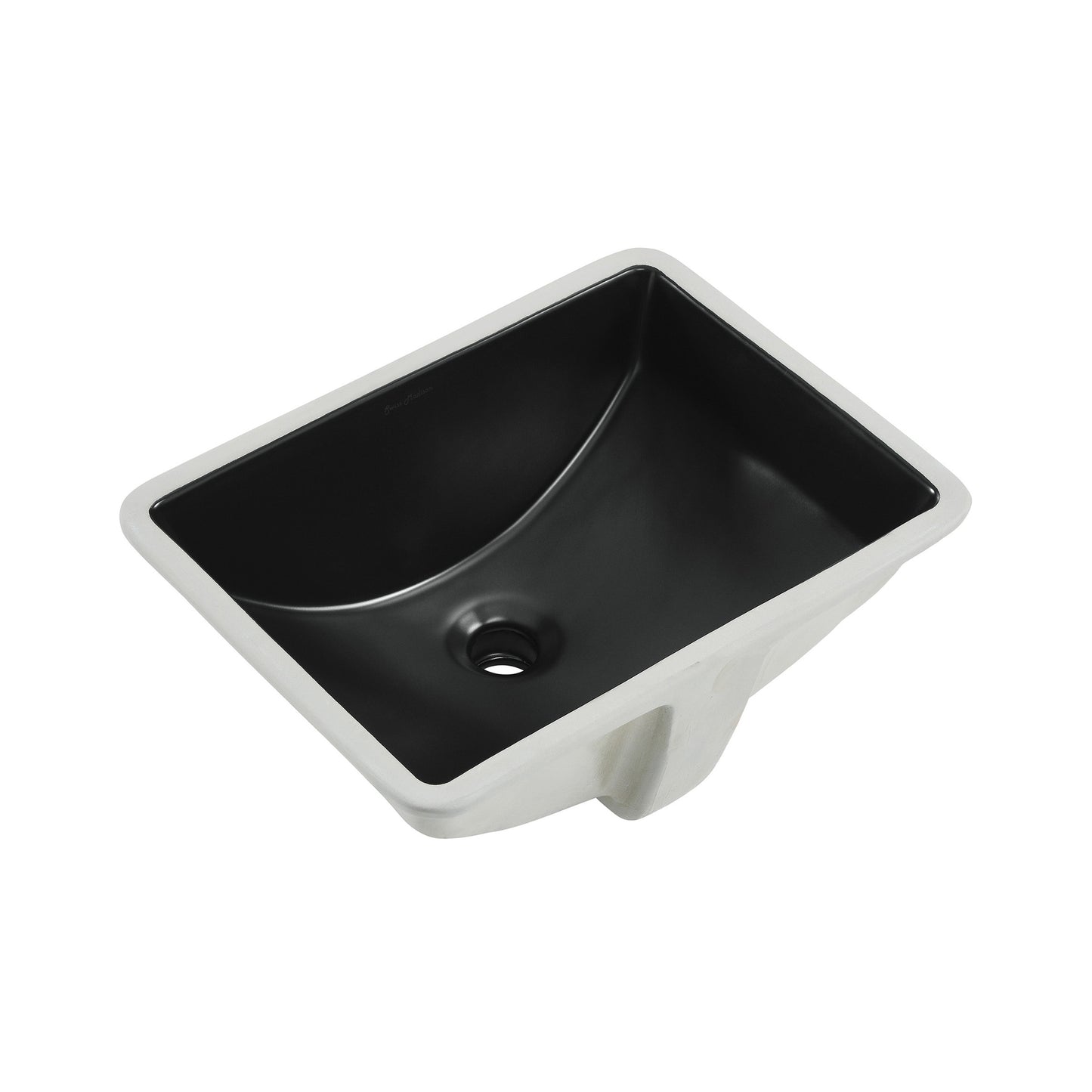 Swiss Madison, Plaisir 18.5" Rectangle Undermount Bathroom Sink in Matte Black