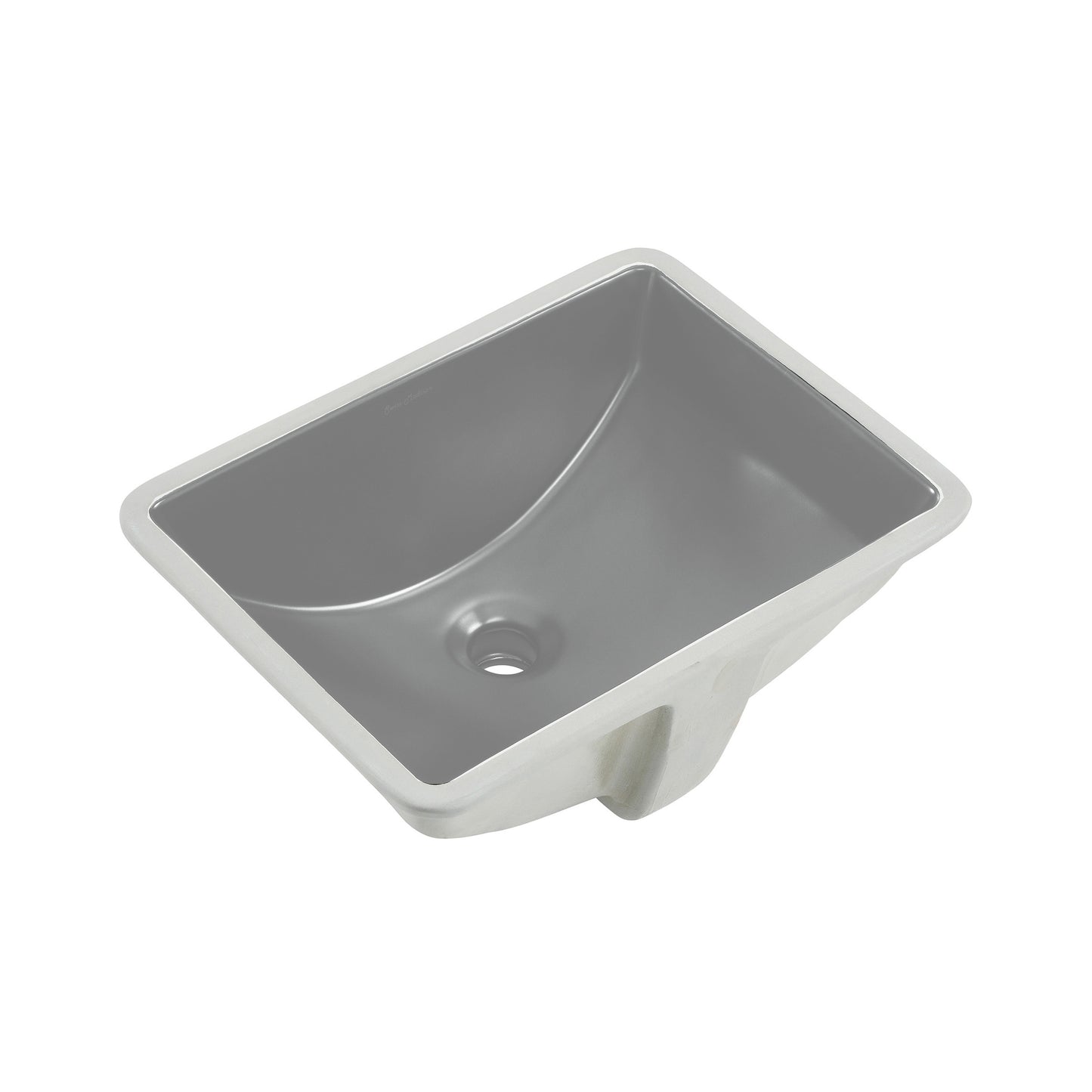 Swiss Madison, Plaisir 18.5" Rectangular Ceramic Undermount Bathroom Sink in Matte Gray