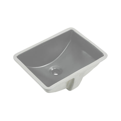 Swiss Madison, Plaisir 18.5" Rectangular Ceramic Undermount Bathroom Sink in Matte Gray