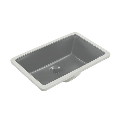 Swiss Madison, Voltaire 21" Rectangular Ceramic Undermount Bathroom Sink in Matte Gray