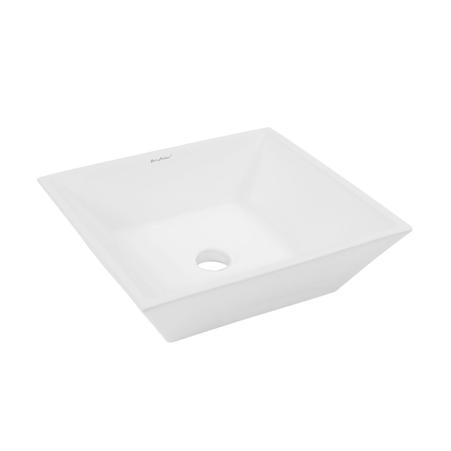 Swiss Madison, St. Tropez Square Ceramic Vessel Sink