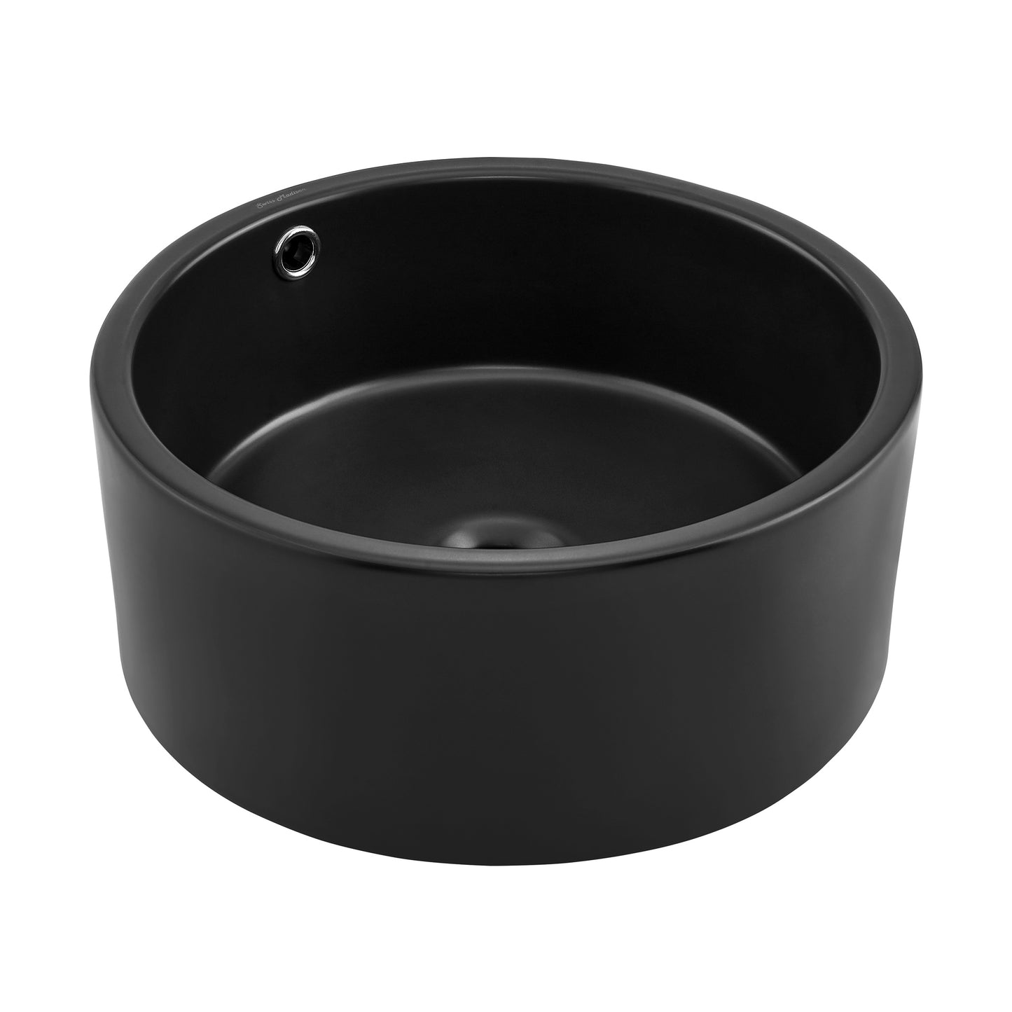 Swiss Madison, Monaco 16.5” Round Vessel Sink in Matte Black