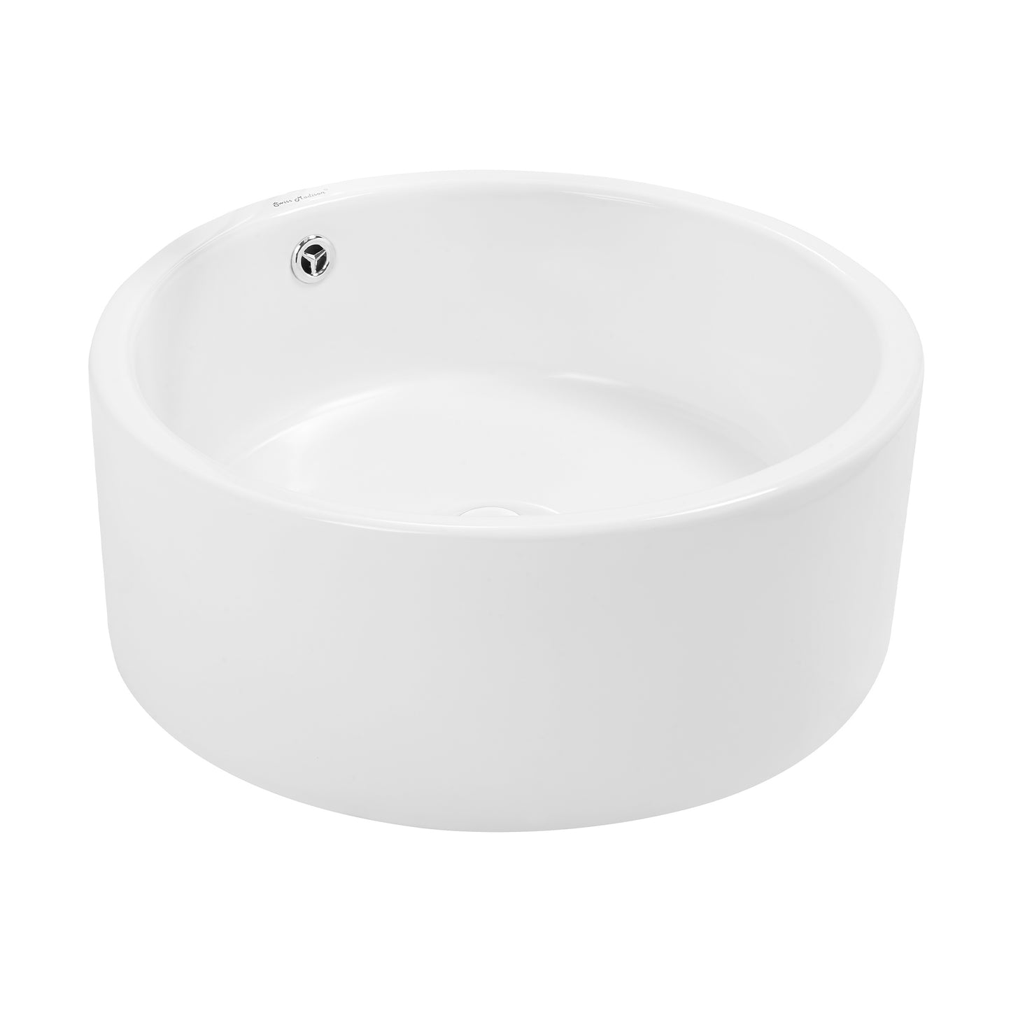 Swiss Madison, Monaco Round Ceramic Bathroom Vessel Sink in White
