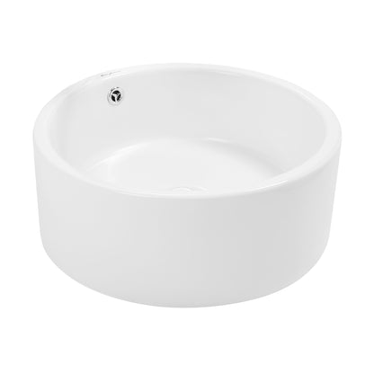 Swiss Madison, Monaco Round Ceramic Bathroom Vessel Sink in White
