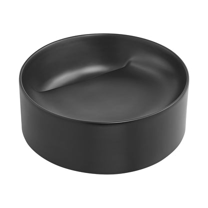Swiss Madison, Beau 16.5" Round Vessel Bathroom Sink in Matte Black