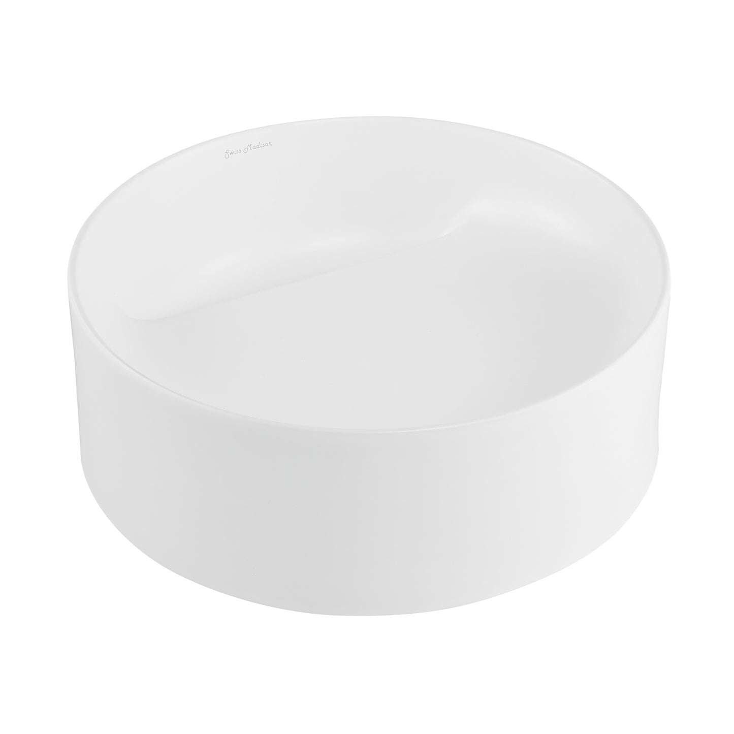 Swiss Madison, Beau 16.5" Round Vessel Bathroom Sink in Matte White