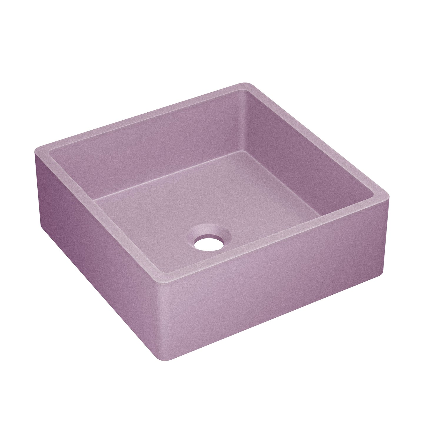 Swiss Madison, Lisse 15.5" Concrete Square Vessel Sink in Matte Lavender
