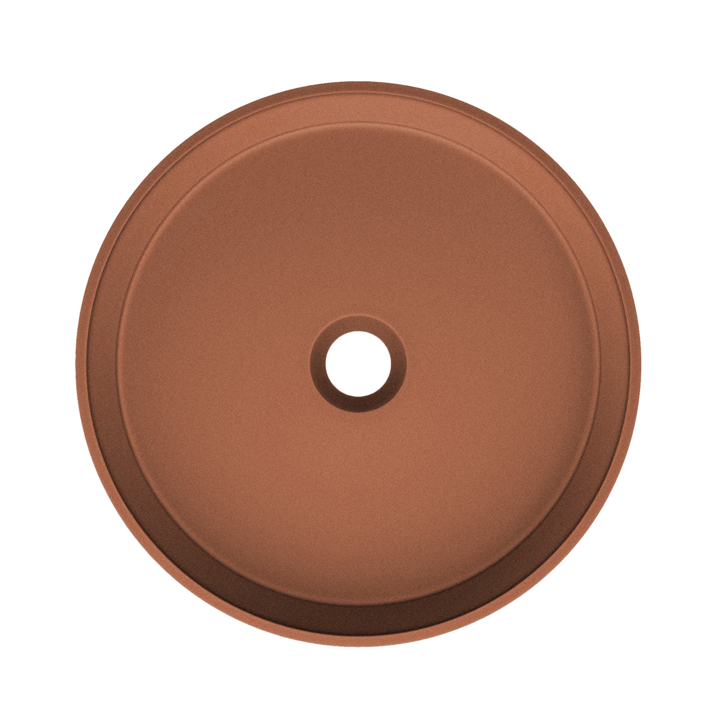 Swiss Madison, Lisse 14.5" Concrete Round Vessel Sink in Matte Terracotta