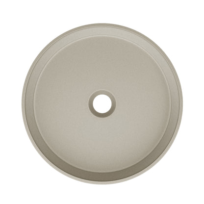 Swiss Madison, Lisse 14.5" Concrete Round Vessel Sink in Matte Taupe