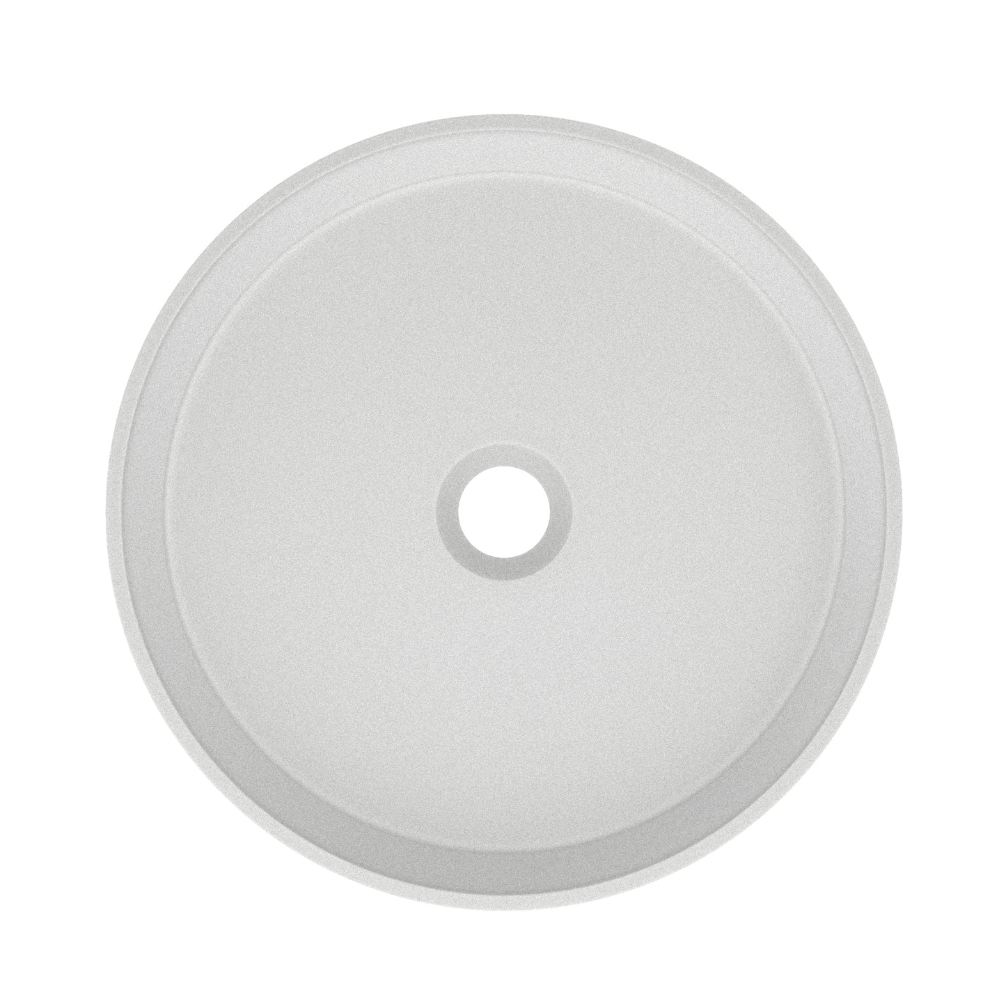 Swiss Madison, Lisse 14.5" Concrete Round Vessel Sink in Matte White