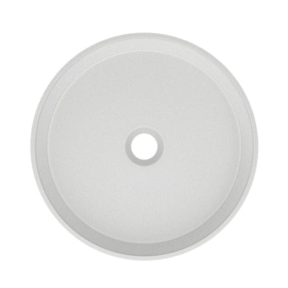 Swiss Madison, Lisse 14.5" Concrete Round Vessel Sink in Matte White