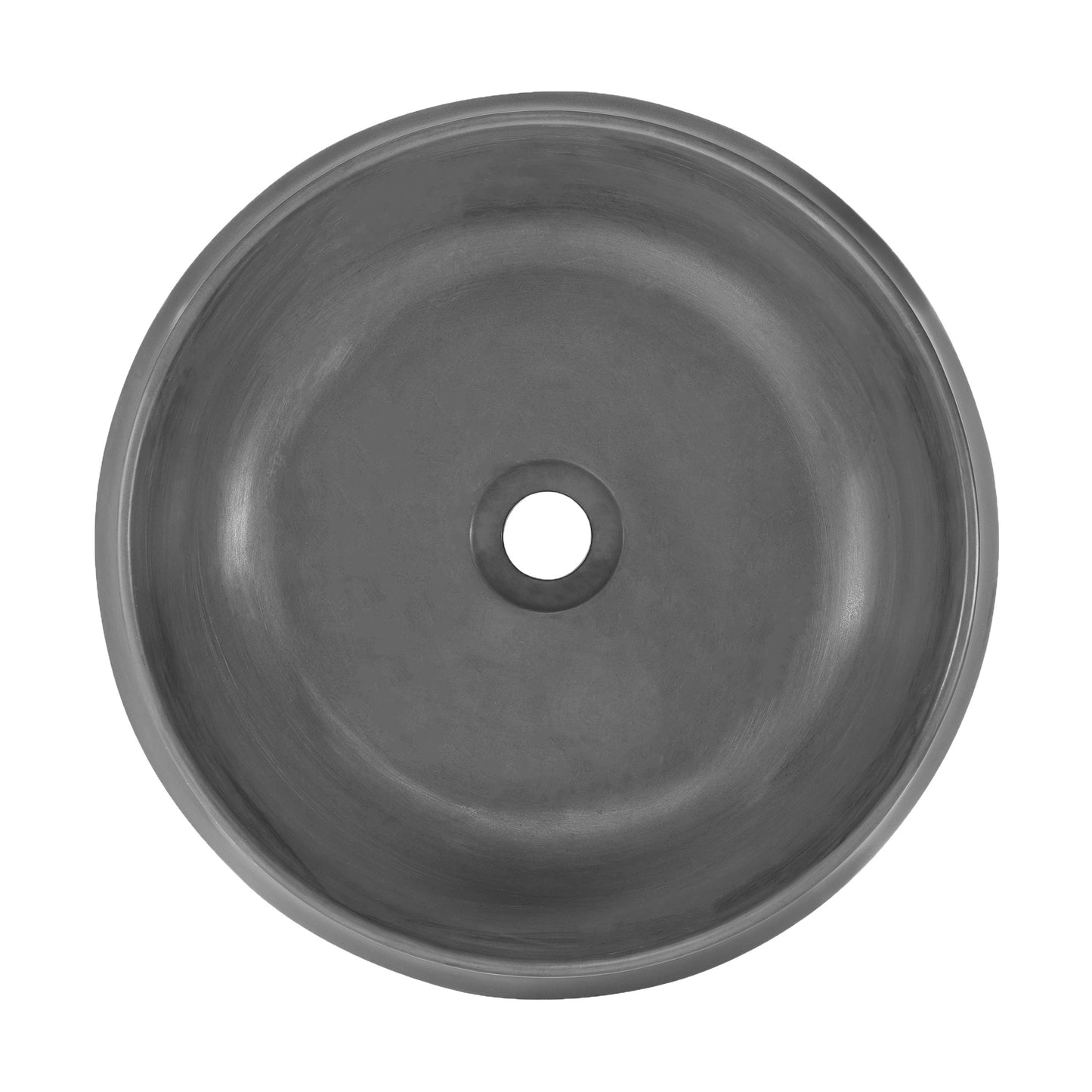 Swiss Madison, Lisse 17.5" Round Concrete Vessel Bathroom Sink in Dark Grey