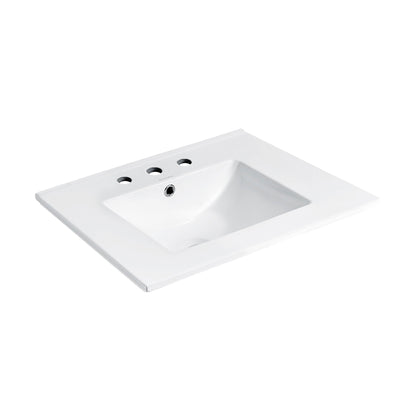 Swiss Madison, 24" Ceramic Vanity Top with 8" Widespread Faucet Holes