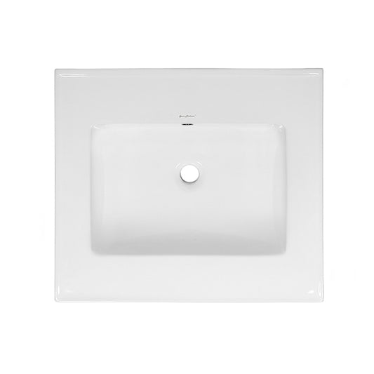 Swiss Madison, 18" Zero Hole Vanity Sink Top in Glossy White