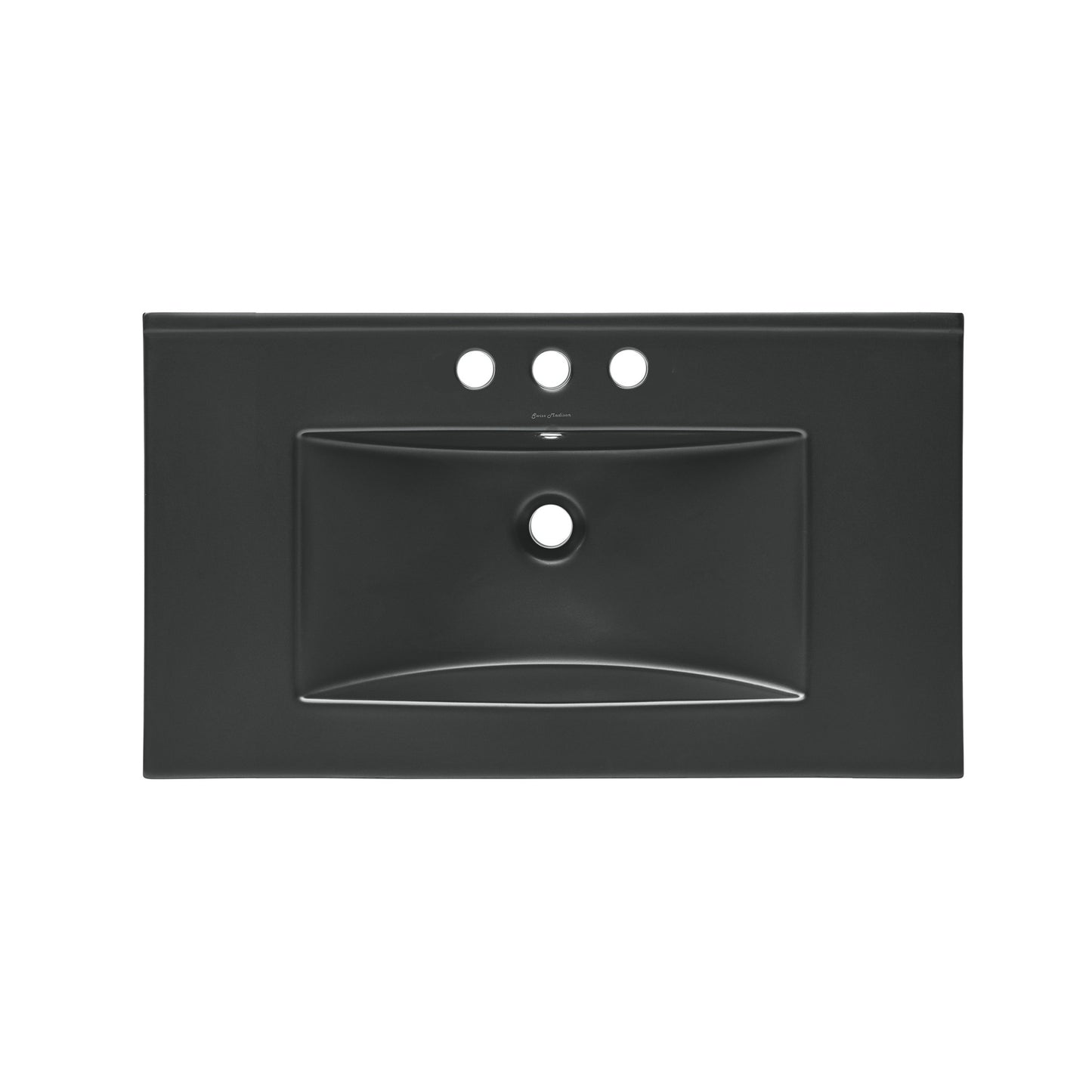 Swiss Madison, 30" 3-Hole Centerset Vanity Sink Top in Matte Black