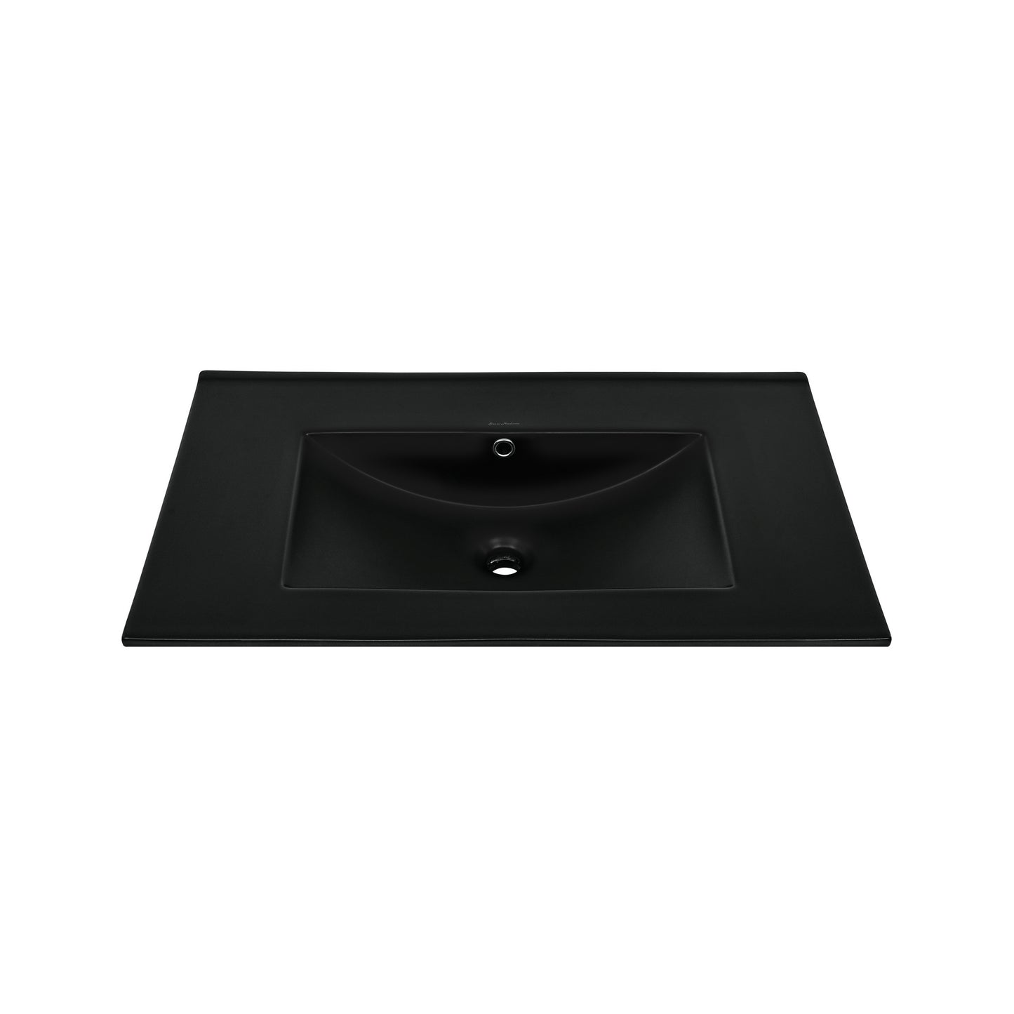 Swiss Madison, 30" Zero Hole Vanity Sink Top in Matte Black
