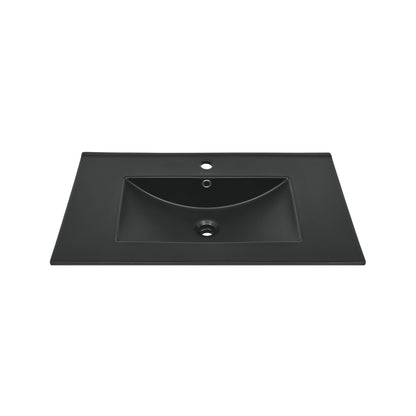 Swiss Madison, 30" Vanity Top Bathroom Sink in Matte Black