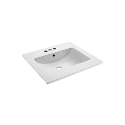 Swiss Madison, 24" 3-Hole Centerset Vanity Sink Top in Glossy White