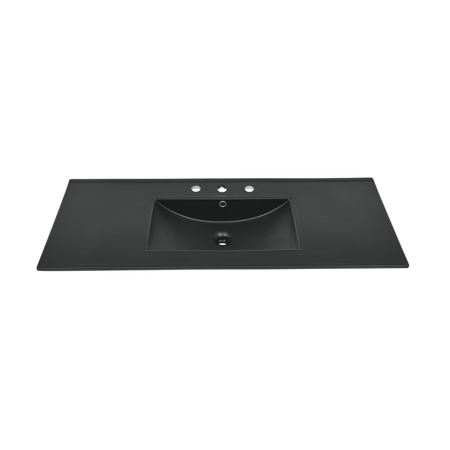 Swiss Madison, 48" 3-Hole Widespread Vanity Sink Top in Matte Black