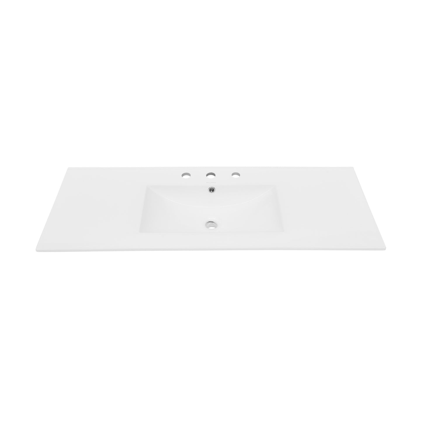 Swiss Madison, 48" 3-Hole Widespread Vanity Sink Top in Glossy White