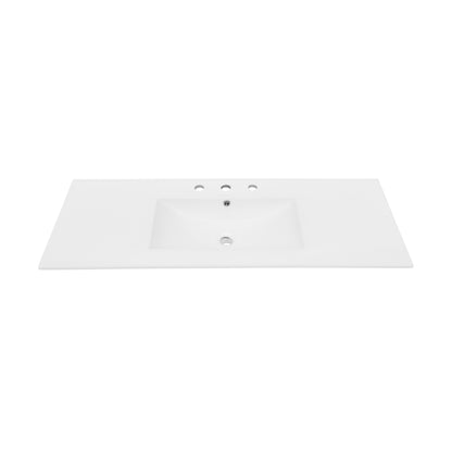 Swiss Madison, 48" 3-Hole Widespread Vanity Sink Top in Glossy White