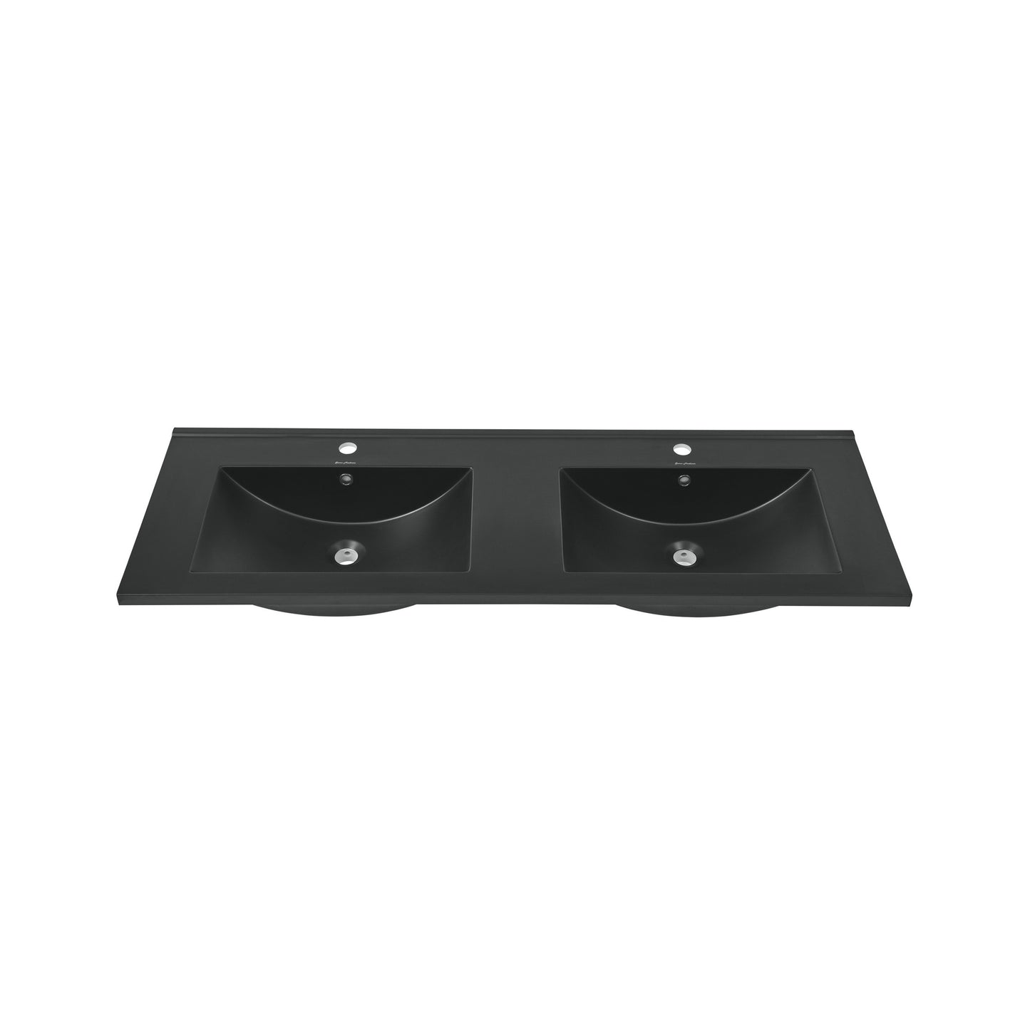 Swiss Madison, 48" Double Basin Vanity Sink Top in Matte Black
