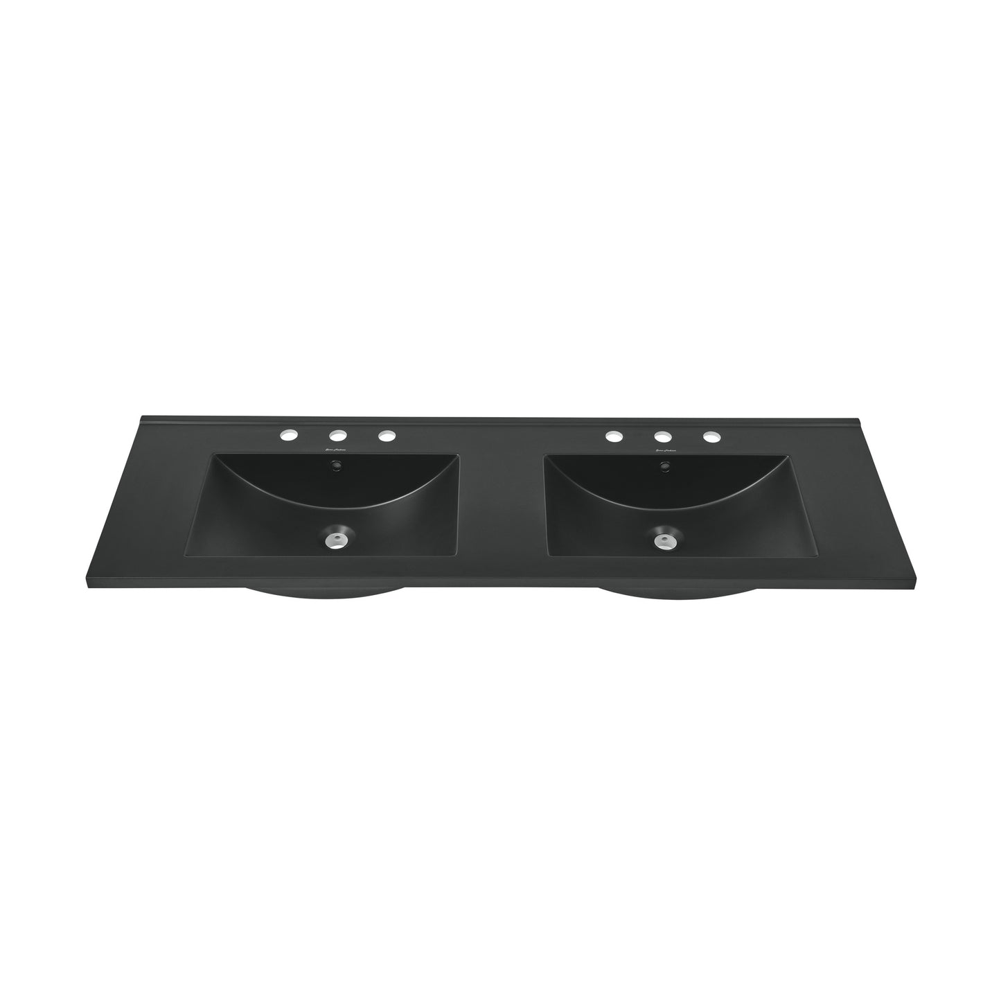 Swiss Madison, 60 inch Vanity Top Bathroom Sink in Matte Black with 3 Holes